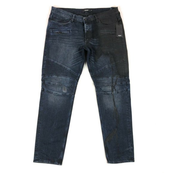 Hudson Jeans Other - Hudson Blinder Biker Dark Wash Ribbed Moto Jeans